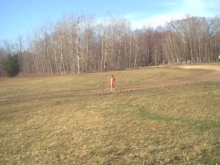 Caitlyn, half way to the road...I'm about a quarter of the way there!